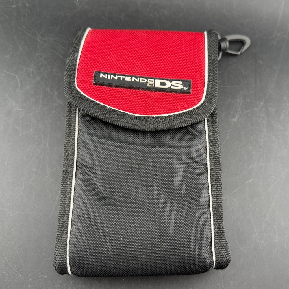 Nintendo DS Switch N Carry Case Black Red-BD&A Travel Pouch with Clip